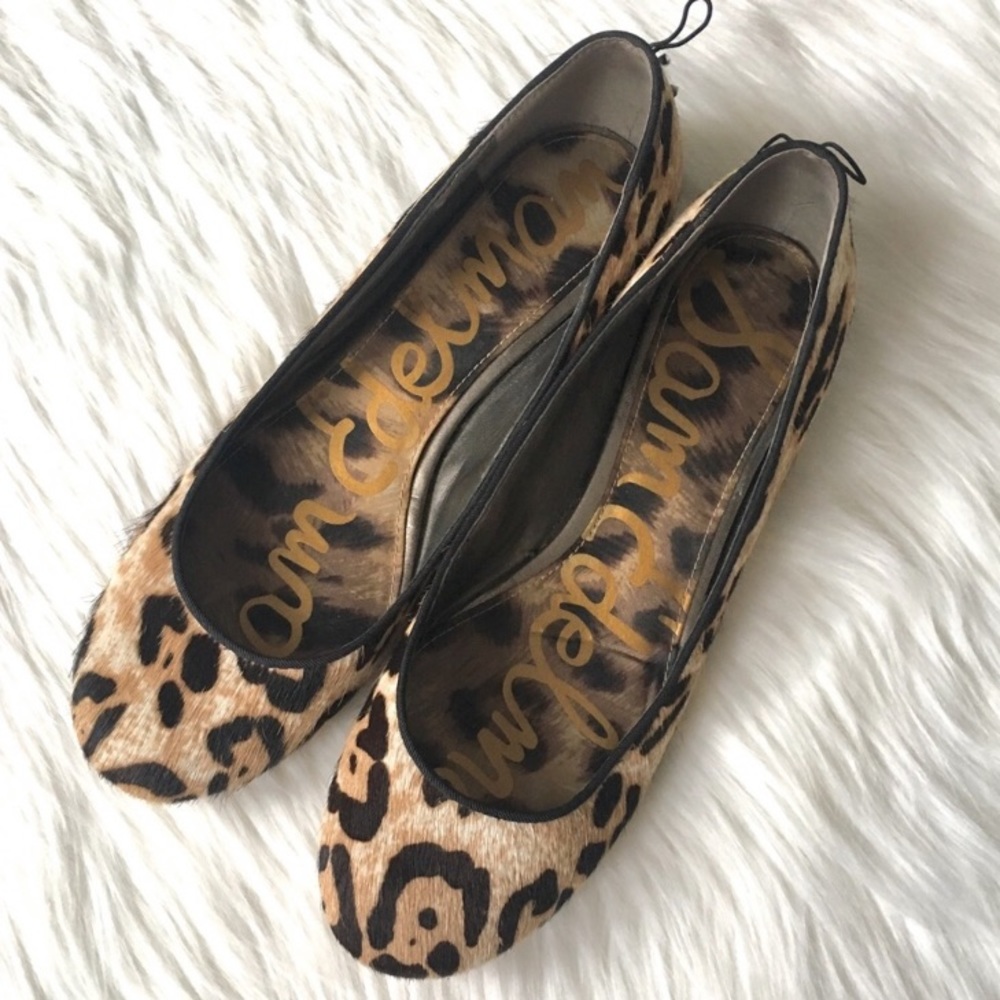 Sam Edelman Cheetah Print Calf Hair Flats
